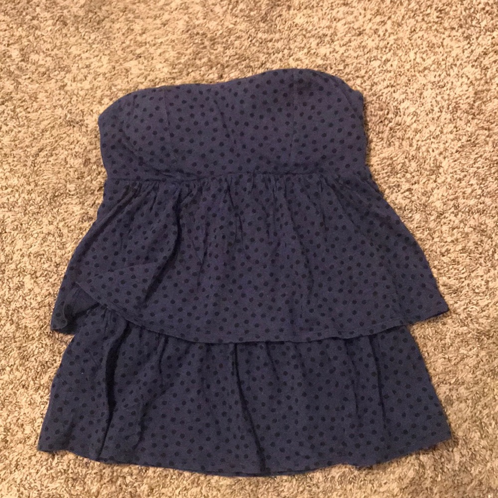 American Eagle Polka Dot Strapless Top, size medium.